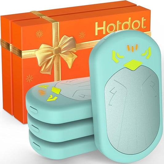 Hotdot Hand Warmers Rechargeable, Heat Levels (104–131°F), Real-Time Temp & Battery Display, Electric Hand Warmers, Fast Heating, Fits in Gloves/Pocket, Gifts for Women & Men