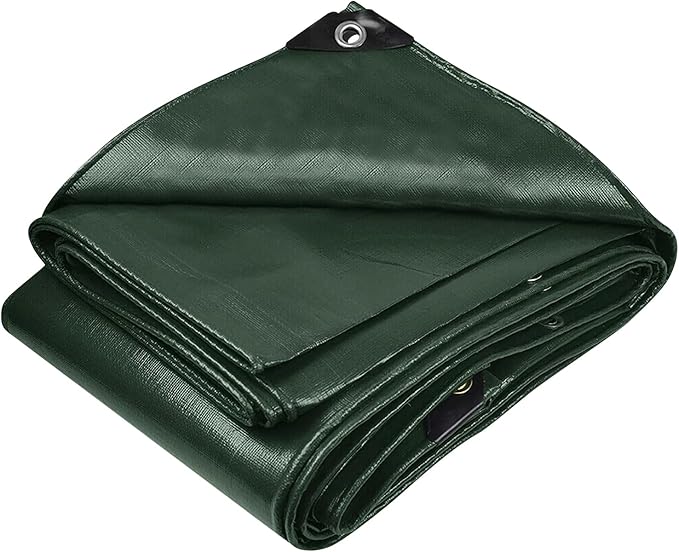 Tarps 12x20 FT Waterproof Heavy Duty Tarp – 5 Mil Thick, UV & Tear Resistant, Reinforced Grommets & Edges – Multi-Purpose Cover for Camping, Roof, Emergency, Truck, Boat