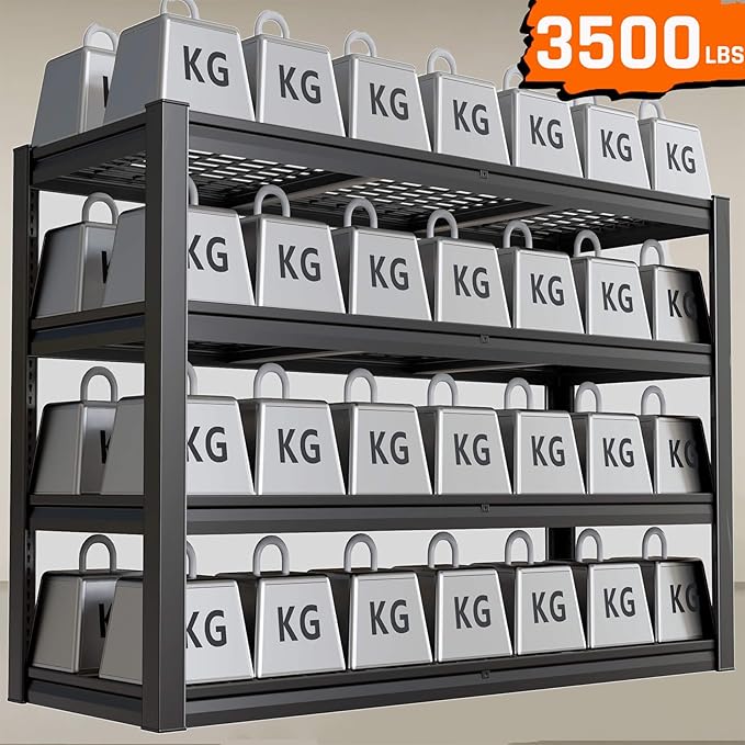 30" D Storage Shelves, 72" W Garage Shelving Heavy Duty Metal Adjustable Garage Shelves, Shelving Units Industrial Shelving for Warehouse, 72" W x 30" D x 72" H,2 Pack