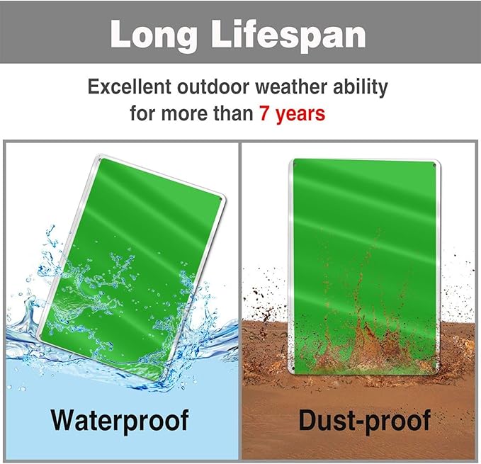 Personalized Aluminum Weatherproof Metal Signs - Custom Text & Picture, Multiple Sizes, Hazard, Garden, Custom Door Signs