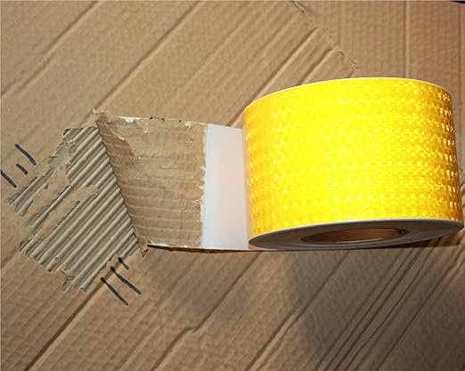 Yellow Reflective Tape 4 inch Wide for Trucks, Outdoor Waterproof High Visibility Safety Warning Reflector Sticker Strips (168 feet)