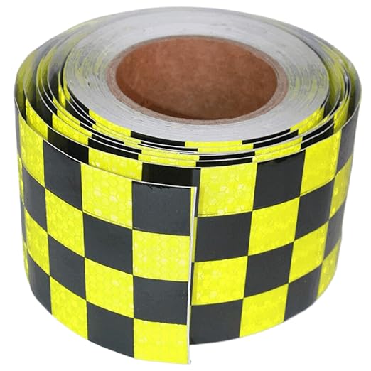 Reflective Tape 4 inch X 66 feet, Outdoor Waterproof Hazard Conspicuity Safety Warning Industrial Marking Tape