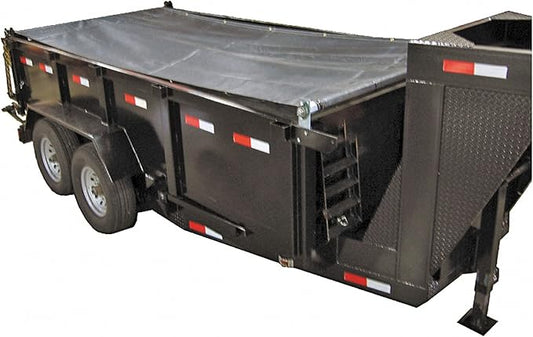 Buyers Products DTR7515 Aluminum Tarp System with Mesh Tarp, 7-1/2 x 15 Feet – Dump Body Tarp Kit, Heavy Duty Double-Stitched Hems, Brass Grommets, Telescoping Roller, Complete Hardware Included