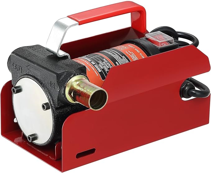 VEVOR Diesel Fuel Transfer Pump Kit, 12V 10 GPM DC with Automatic Shut-off Nozzle and Hose, Portable Electric Self-Priming Fuel Extractor Pump, for Diesel, Kerosene, Machine Oil, and Transformer Oil
