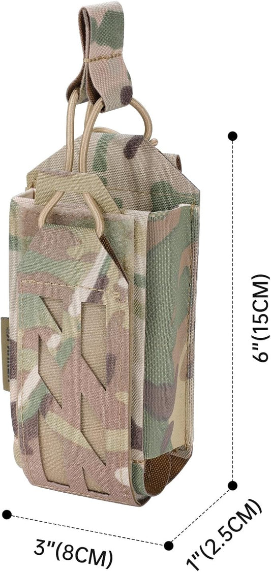 EXCELLENT ELITE SPANKER Tactical Universal Radio Holster Holder Molle Radio Pouch Adjustable for Duty Belt,Vest for Two Ways Walkie Talkie