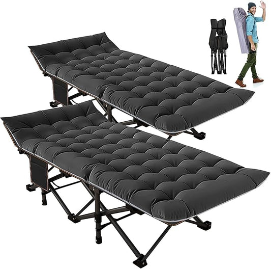 ABORON Heavy-Duty Folding Guest Bed for Adults, 500lb Capacity, Portable Extra Cot with 1242D Double Layer, Ideal for Indoor Guest Stays & Temporary Home Use