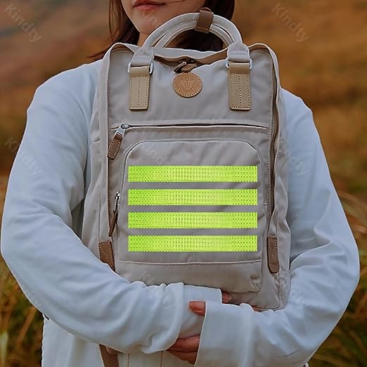 Green Reflective Tape Outdoor Waterproof 1 inch Wide for Cars, High Visibility Safety Warning Adhesive Strips (66 feet, 5 Rolls)