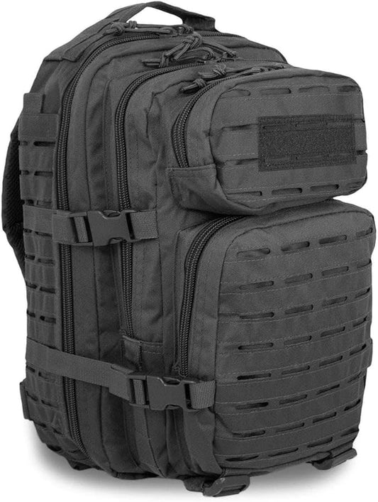 Military Tactical Backpack for Men 35L Small Molle System Water Resistant 3 Day Survival Assault Pack for Bug Out Bag Rucksack Travel Hiking Camping Gym Range Trekking Hunting Sport Work (Black)