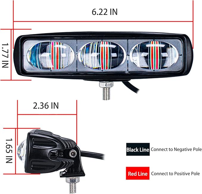 3-Lens High-Brightness Forklift Warning Light, Blue LED Forklift Safety Light, 30W DC 12V-100V, Adjustable Beam & Easy Installation for AGV, Warehouse & Industrial Vehicles (2Pcs)