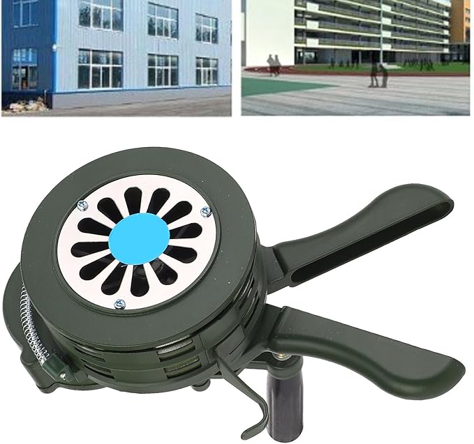 FTVOGUE Hand Crank Siren Horn 110dB Loud Emergency Safety Alarm Manual Portable for Factories Schools Outdoor Emergency Situations