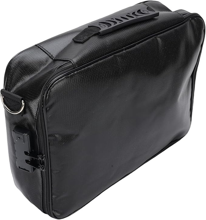 Walfront Document Lock Water Proof Safe Case Fireproof File Bag for Important Documents Passports Money and Valuables