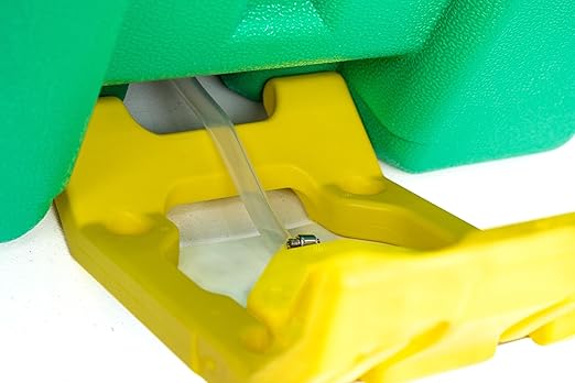 Eyewash Station 9-Gallon, OSHA/ANSI Compliant with one Eyewash Wall Mounted V-Sign, Highly Visible, Gravity Flow, Indoor/Outdoor, Pull Activated and Ready for Use
