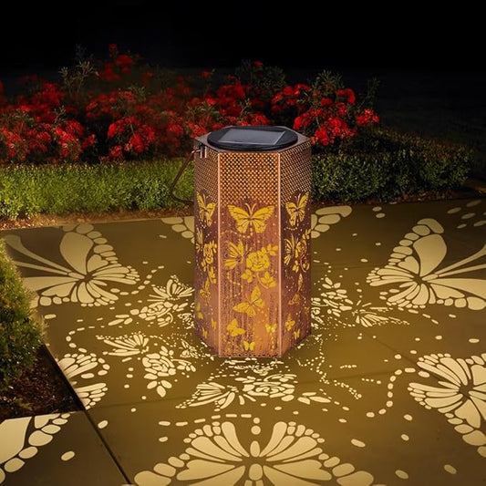 Christmas Gifts for Women Mom - Butterfly Solar Lights Outdoor - Butterflies Solar Lanterns Outdoor Waterproof Garden Decoration for Outside, Outdoor, Yard, Lawn