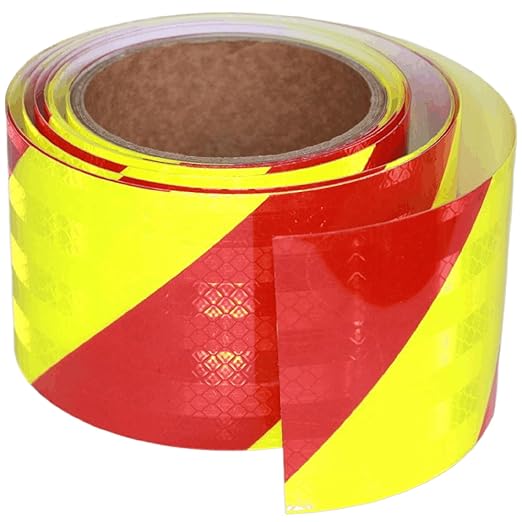 Non Fading Reflective Tape 3 inch Wide, Outdoor Waterproof High Visibility Safety Caution Warning Adhesive Stickers Strips (10 feet)