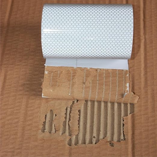 White Non Fading Reflective Tape Outdoor Waterproof 6 inch Wide for Truck, High Visibility Safety Adhesive Stickers (66 feet)