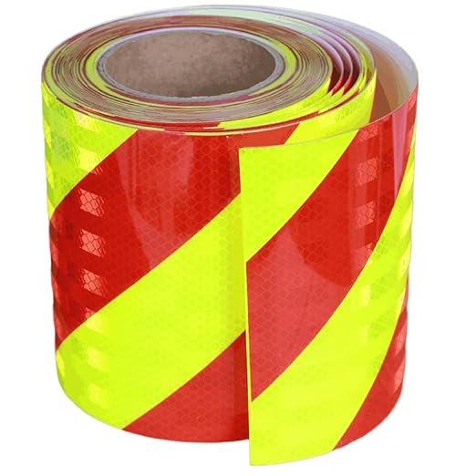 Industrial Non Fading Reflective Tape 6 inch Wide, Outdoor Waterproof High Visibility Safety Caution Adhesive Reflector Strips (66 feet)