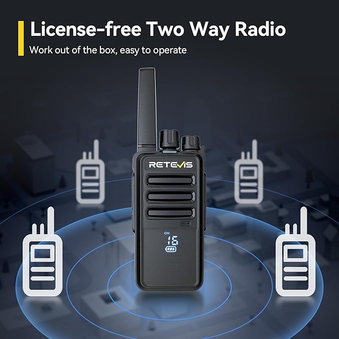 Retevis RT68H Long Range Walkie Talkies,Two Way Radio Rechargeable,Visualization,Ease of use,Hidden LED Display,Keylock,VOX,Heavy Duty 2 Way Radios for Adults for School Plant Healthcare(20 Pack)