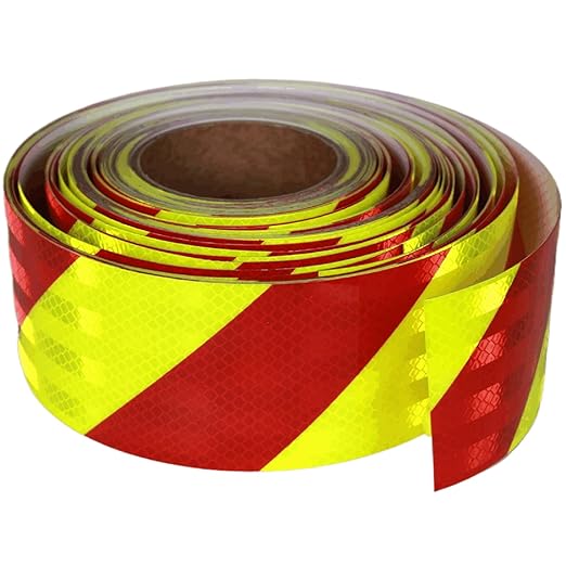 Non Fading Reflective Tape Outdoor Waterproof 3 inch Wide for Truck, High Visibility Warning Safety Industrial Marking Tape (168 feet)