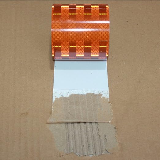 Brown Non Fading Reflective Tape Outdoor Waterproof 4 inch Wide for Truck, High Visibility Safety Adhesive Stickers (10 feet)