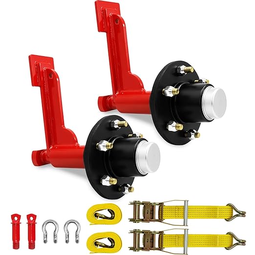 Shipping Container Wheel Kit, Ratchet Straps & Shackles,Shipping Container Accessories,6-Lug Wheels with Heavy-Duty Axles,Heavy-Duty Mobility for 20ft & 40ft Empty Containers