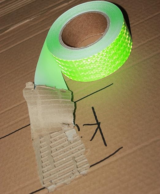 Industrial Reflective Tape Green 2 inch for Bikes, Outdoor Waterproof High Visibility Safety Warning Adhesive Stickers Strips (66 feet)