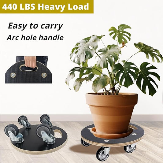 Furniture Moving Dolly 12.4 Inch Mini Size Movers Pylwood Hardwood Mobile Roller 440 lbs Capacity Home use Flat Furniture Cart with 4 Wheels (2 Packs)