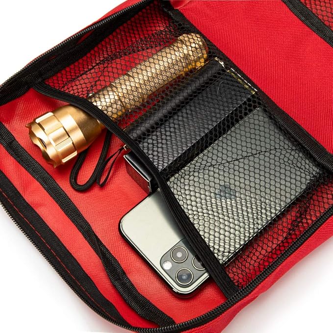 Red First Aid Bag Empty Travel Rescue Pouch First Responder Storage Medicine Emergency Bag for Car Home Office Kitchen Sport Outdoors (Green)