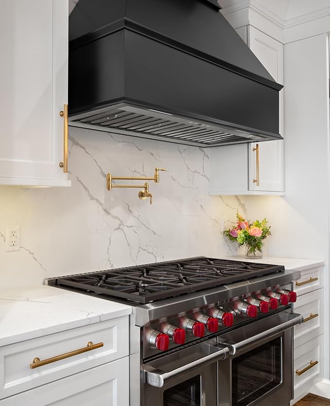 Akicon Range Hood Insert 30 Inch, Ultra Quiet, Powerful Suction Built-in Kitchen Vent Hood, Stainless Steel Ducted Stove Hood with Dimmable LED Lights, 4-Speed 600CFM