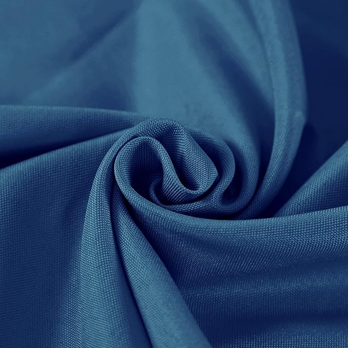 Fokitut 2 Pack Waterproof Round Tablecloth, 108 Inch, Stain Resistant and Wrinkle Polyester Table Cloth, Fabric Table Cover for Kitchen Dining, Wedding, Party, Holiday Dinner-Mediterranean Blue