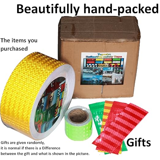 Yellow Reflective Tape 3 inch Wide for Trucks, Outdoor Waterproof High Visibility Safety Warning Reflector Sticker Strips (168 feet)