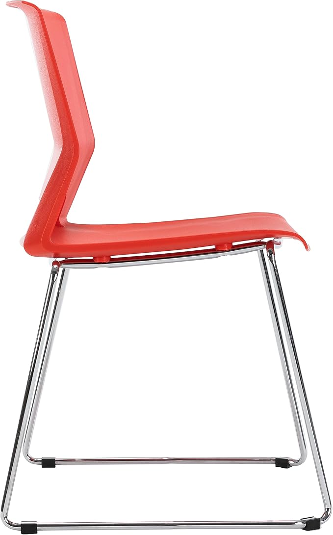 Sidanli Red Stacking Chairs-Set of 4