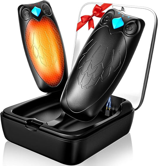 Hand Warmers Rechargeable 2 Packs, 14000mAh AI Electric Hand Warmer with Charging Case, Up to 60Hrs of Heat, Magnetic & Portable Heater Gifts for Women,Men,Christmas,Hunting,Raynaud's