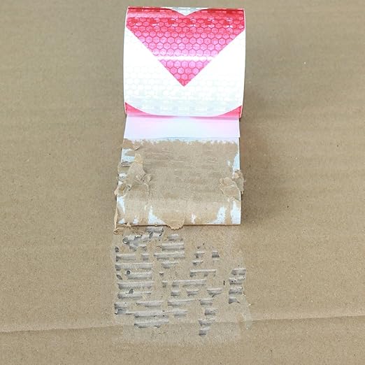 Red and White Reflective Tape Outdoor Waterproof 3 inch, High Visibility Hazard Conspicuity Safety Marking Tape (11 feet)
