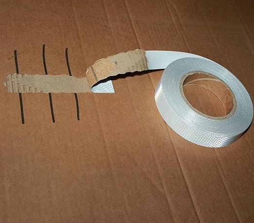 Non Fading Reflective Tape Silver Outdoor Waterproof 1 inch Wide, High Visibility Industrial Marking Tape, Safety Adhesive Stickers (68 feet)