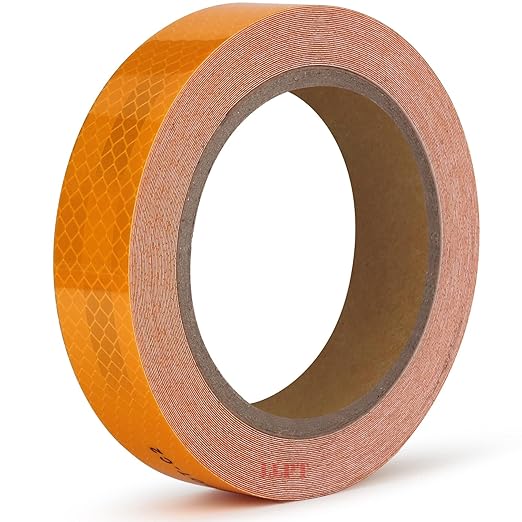 LLPT Reflective Tape 1” x 33 Ft DOT-C2 High Visibility Safety Tape Flexible Waterproof Intense Reflector for Trailer Truck Car RV Boat Camper Color Yellow (RT103Y)