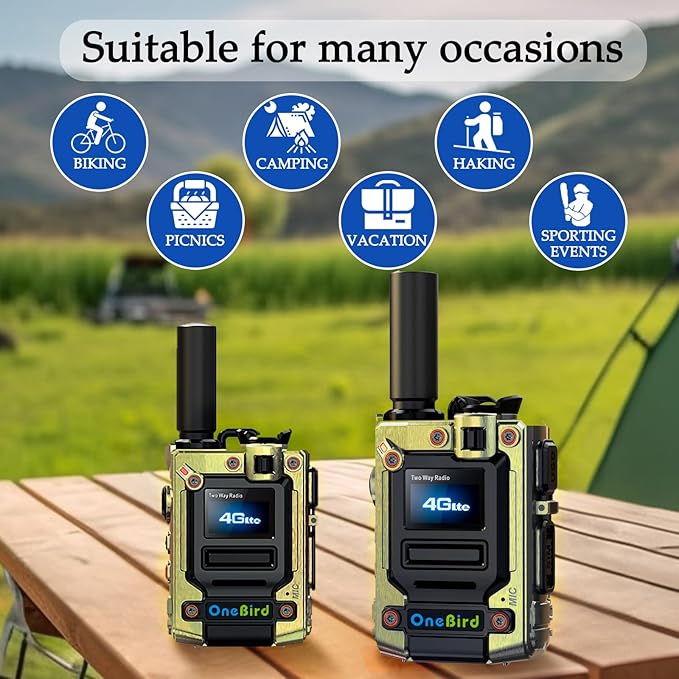 Global-walkie-Talkie-Unlimited-Range-radios-Long Range walkie talkies Communication Cards-radios Unlimited Range with sim Cards-Out of State walkie-Talkie ptt Button-Two Way Talk Talkie-4-Pack Bronze