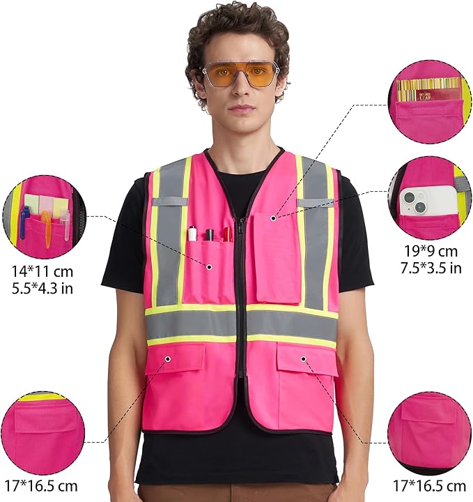 A-KSAFETY Custom High Visibility Reflective Safety Vest with logo