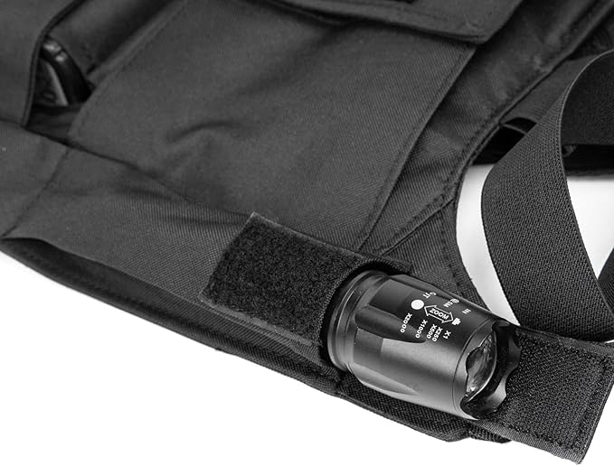 LUITON Radio Chest Harness with Reflective Strips Shoulder Holster Radio Vest Holder Two Way Radio Vest Rig Walkie Talkie Case with Front Pack Pouch for Motorola/Midland/Baofeng/Retevis
