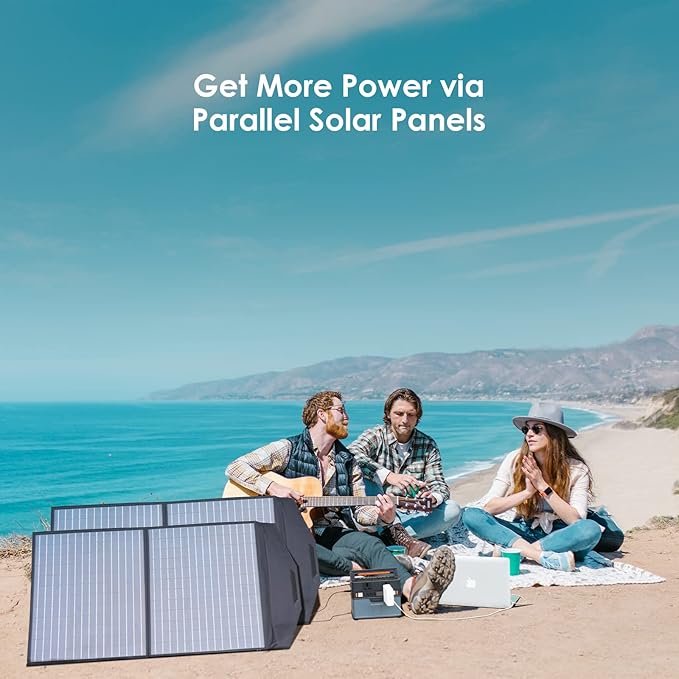 ALLPOWERS SP027 100W Foldable Solar Panel, 23% Efficient IP66 Waterproof for Power Station, Camping, RV & Home Use, Compact Portable Design（SP027-100W
