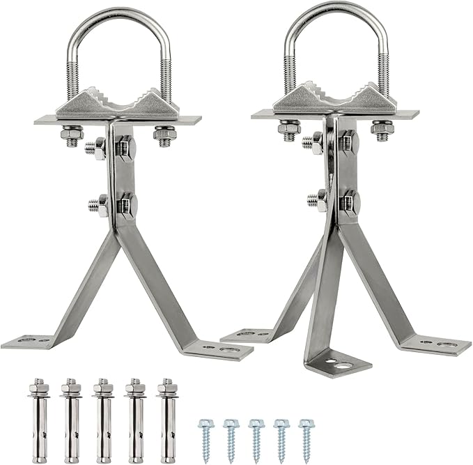 XRDS-RF Antenna Wall Mount 6 Inch Heavy-Duty Stand Off Wall Mast Mount Windproof Antenna Mounting Bracket (2-Leg + 3-Leg)
