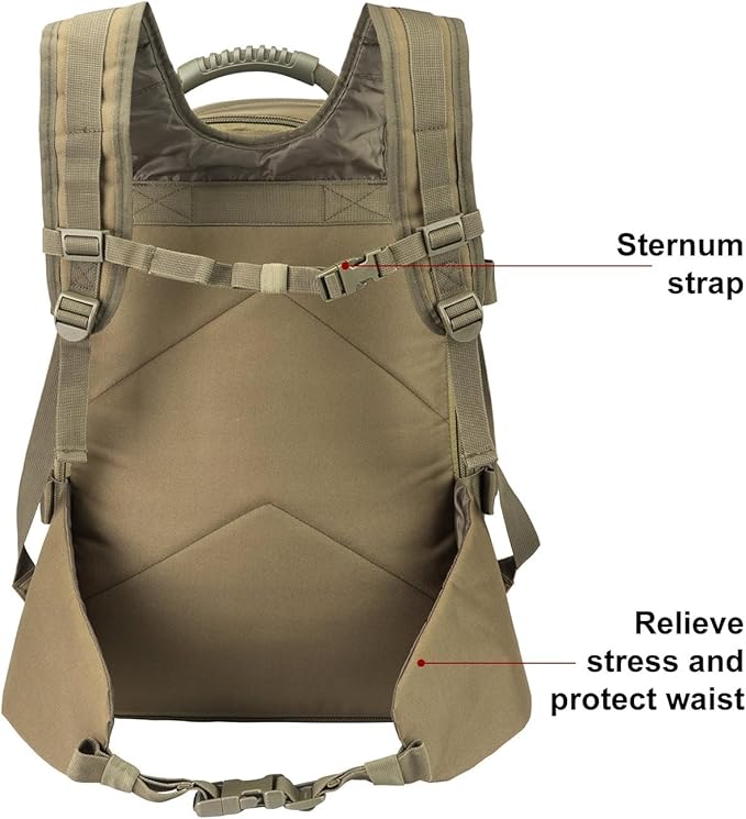 HYKING Large Tactical Expandable Backpack 39L-64L Military Bug Out Bag With Waist Strap