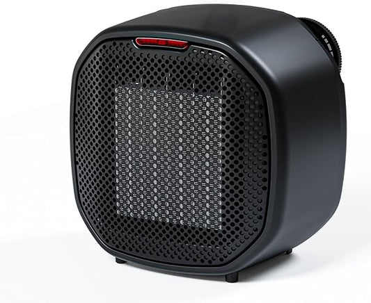 ZAFRO 1200W Portable Ceramic Space Heater for Indoor Use, 3 Modes Thermostat Adjustable, Tip-Over & Overheat Protection, Quiet Personal Heater (<45dB) for Office Desk Bedroom,(Black)
