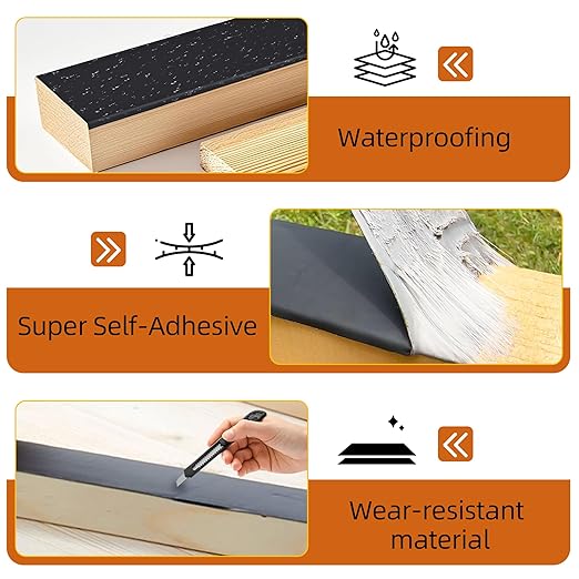 12 Pack Butyl Sealant Tape 2" x 50', Deck Joist Tape for Decking, Waterproof and Anti-Corrosion for Extend Deck Life