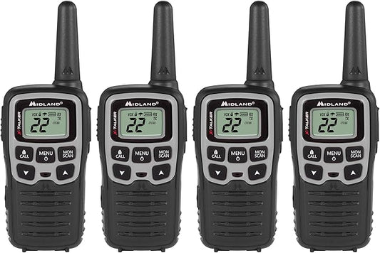 Midland X-TALKER T51BLKVP Two Way Radios 4-Pack