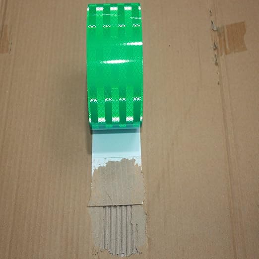 Non Fading Reflective Tape Green 2 inch Wide, Outdoor Waterproof High Visibility Safety Warning Reflector Sticker Strips (68 feet)