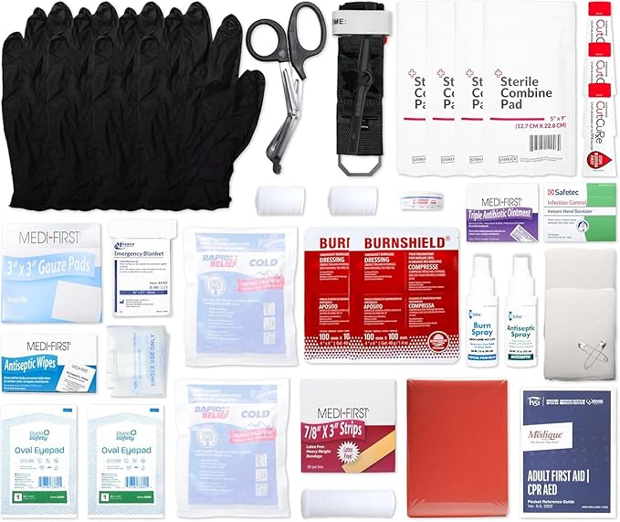 MFASCO First Aid Kit Refill Pack - Meets 2021 ANSI Standard, Class B Supplies, Heavyduty Medifirst Bandages, New Required Items, OSHA Class B, Stay Prepared, Refills Workplace First Aid Kit, 160 pcs