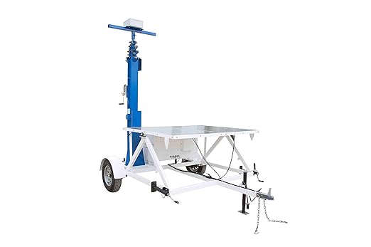 45' Portable Solar Light Tower - 7.5' Trailer - 12V 200aH Battery Bank - (1) Junction Box