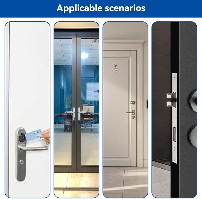 2025 Upgraded Signal Feedback Heavy Duty Electric Door Strike Lock for Door Access Control System Fail-Secure Fail-Safe Adjustable Access Control Beveled Locksets (Supports12VDC),Black