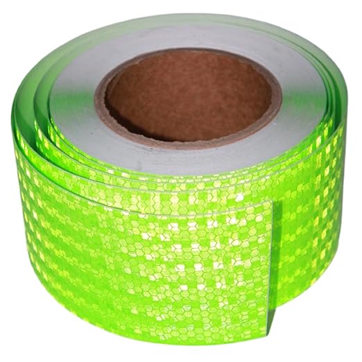 Green Reflective Tape Outdoor Waterproof 3 inch, High Visibility Hazard Conspicuity Safety Industrial Marking Tape (66 feet)