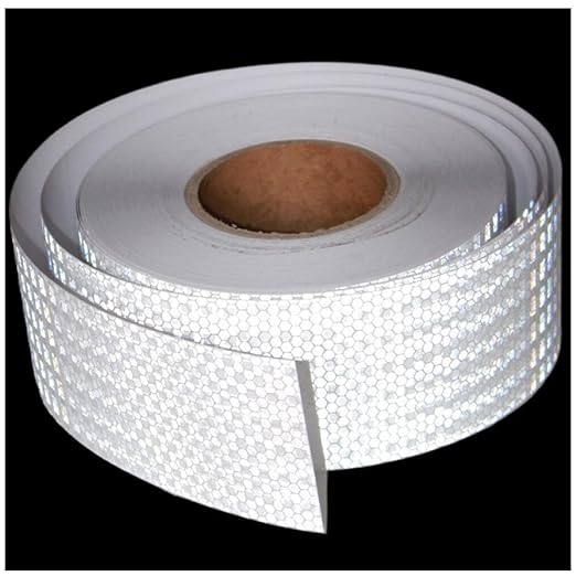 White Reflective Tape Outdoor Waterproof 3 inch, High Visibility Hazard Conspicuity Safety Industrial Marking Tape (166 feet)